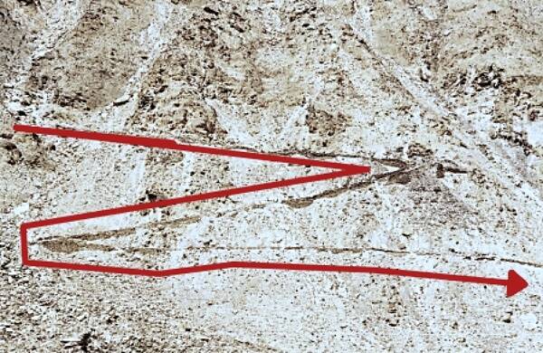 oftmals im Zickzack die Wand hinauf