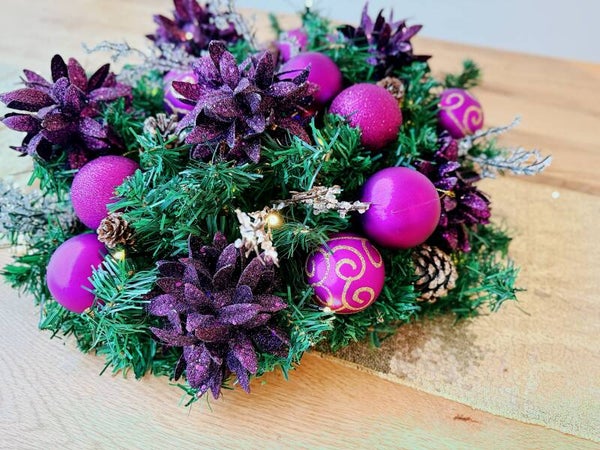 "Purple Enchantment" Luxe Versierde Kerstslinger