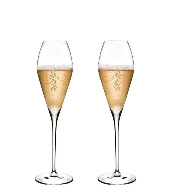 6x Nude Fantasy Champagne Glazen - Geschikt voor professioneel gebruik