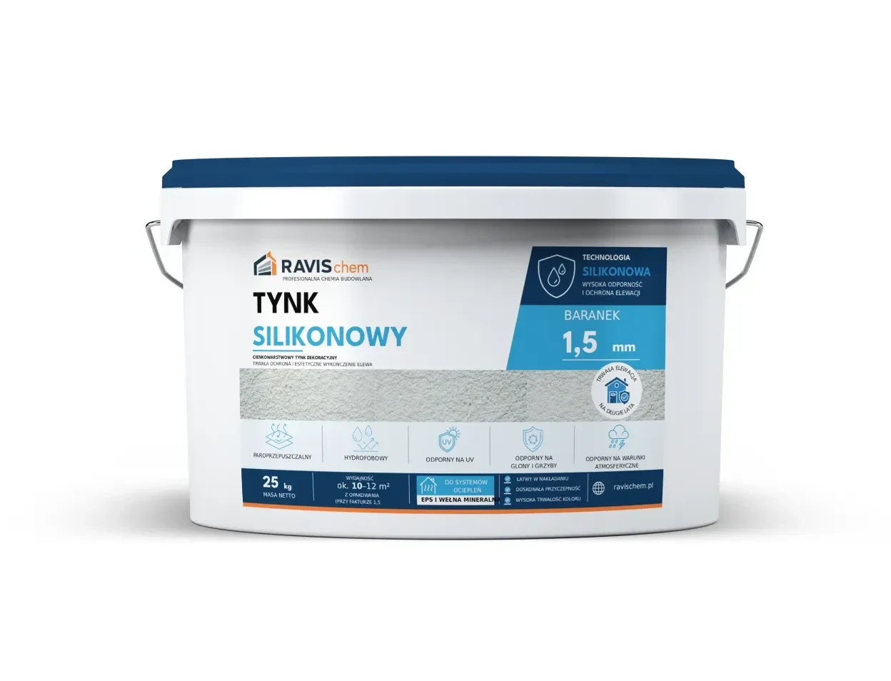 Tynk silikonowy RAVIS TS 25 kg  grupa II