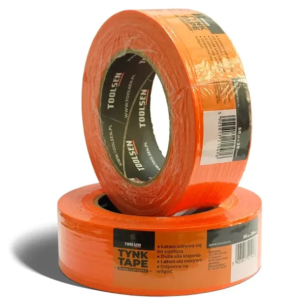 TAŚMA TYNKARSKA ELEWACYJNA POMARAŃCZOWA BUDOWLANA MOCNA 38mm x 50m