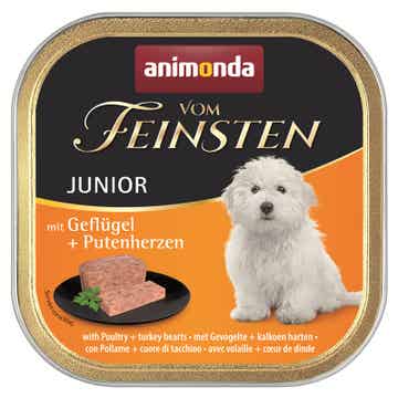 Animonda Dog Vom Feinsten Junior Geflügel & Putenherzen 11 x 150g (10,30€/kg)