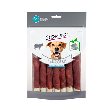 Dokas Dog Snack Kaurolle mit Rindfleisch 4 x 190g (34,20€/kg)