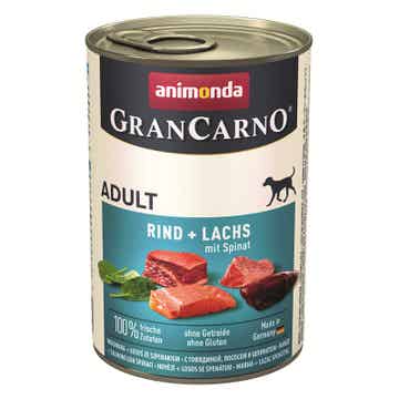 Animonda Dog Dose GranCarno Adult Rind & Lachs mit Spinat 6 x 400g (6,66€/kg)