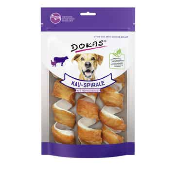 Dokas Dog Snack Kau-Spirale mit Hühnerbrust 8 x 110g (40,90€/kg)