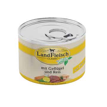 LandFleisch Classic Geflügel & Reis extra mager mit Frischgemüse 6 x 195g (8,54€/kg)