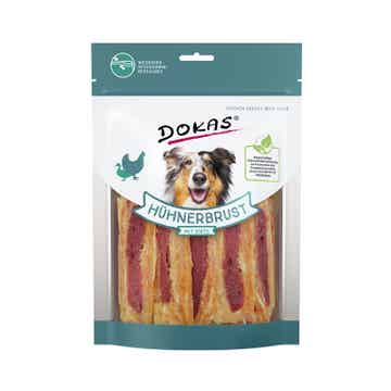 Dokas Dog Snack Hühnerbrustfilet mit Ente 4 x 220g (29,53€/kg)