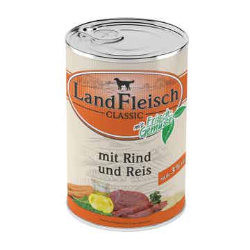 LandFleisch Classic Rind & Reis extra mager mit Frischgemüse 18 x 400g (4,30€/kg)
