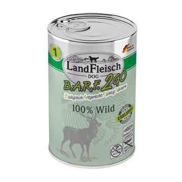 LandFleisch B.A.R.F.2GO 100% vom Wild 6 x 400g (10,00€/kg)