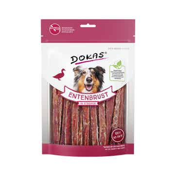 Dokas Dog Snack Entenbrust in Streifen 4 x 250g (29,99€/kg)