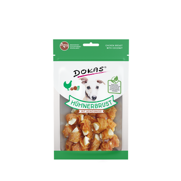 Dokas Dog Snack Hühnerbrust mit Kokosnuss 18 x 60g (33,32€/kg)