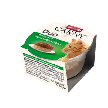Animonda Cat Schale Carny Adult Duo Thunfisch & Hühnchenfilets in Gelee 48 x 70g (23,81€/kg)