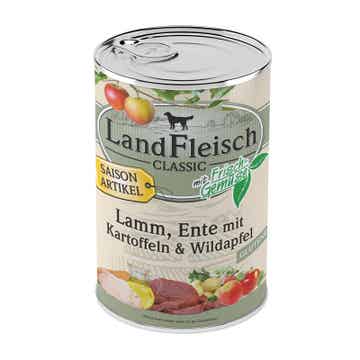 LandFleisch Classic Lamm & Ente & Kartoffeln & Wildapfel mit Frischgemüse 6 x 400g (5,00€/kg)