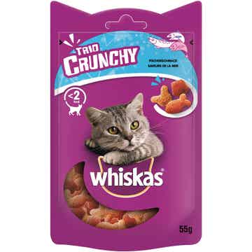 Whiskas Snack Trio-Crunchy Lachs & Weissfisch 6 x 55g (42,39€/kg)