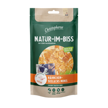 Christopherus Snack Natur-Im-Biss Hähnchen-Seelachs Minis 12 x 70g (35,70€/kg)