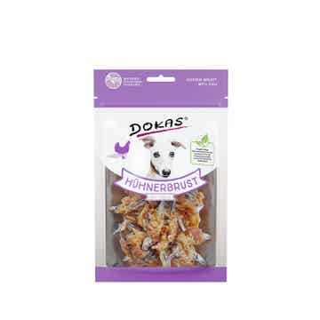 Dokas Dog Snack Hühnerbrust mit Fisch 4 x 70g (39,25€/kg)