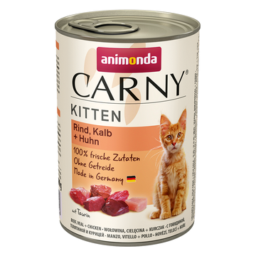 Animonda Cat Dose Carny Kitten Rind & Kalb & Huhn 24 x 400g (5,21€/kg)