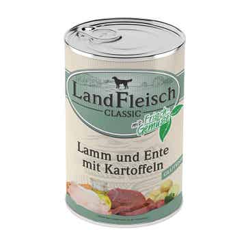 LandFleisch Classic Lamm & Ente & Kartoffeln mit Frischgemüse 6 x 400g (5,00€/kg)