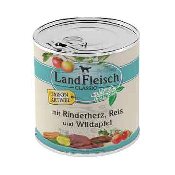LandFleisch Classic Rinderherz, Reis & Wildapfel mit Frischgemüse 24 x 800g (3,59€/kg)