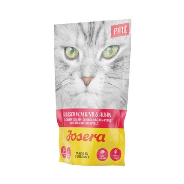 Josera Cat Paté Gulasch vom Rind & Huhn 4 x 85g (26,44€/kg)