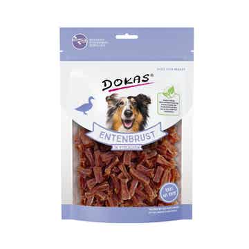 Dokas Dog Snack Entenbrust in Stückchen 4 x 200g (32,49€/kg)