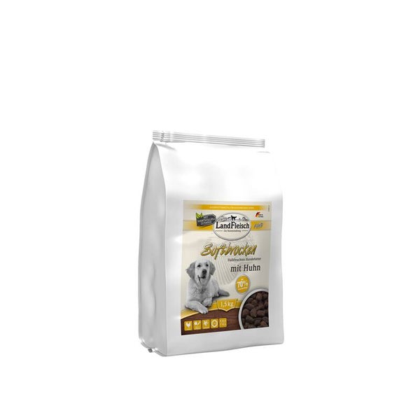 LandFleisch Dog Softbrocken mit Huhn 10 x 1,5 kg (10,00€/kg)