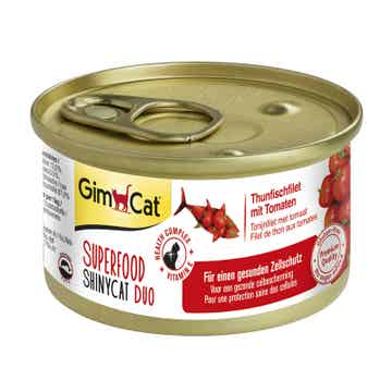 GimCat ShinyCat Superfood Thunfisch & Tomate 24 x 70g (23,80€/kg)