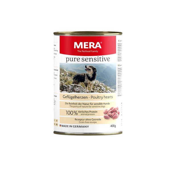 Mera Dog Pure Sensitive Meat Geflügelherzen 18 x 400g (13,33€/kg)