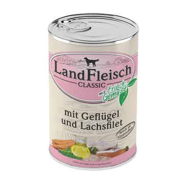 LandFleisch Classic Geflügel & Lachsfilet mit Frischgemüse 6 x 400g (5,00€/kg)
