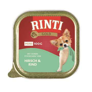Rinti Gold Mini Hirsch & Rind 32 x 100g  (7,50€/kg)