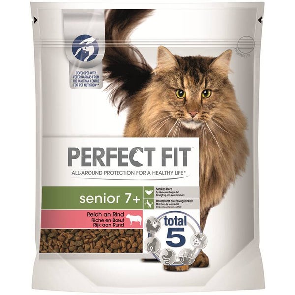 Perfect Fit Cat Senior 7+ reich an Rind 6 x 750g (6,66€/kg)