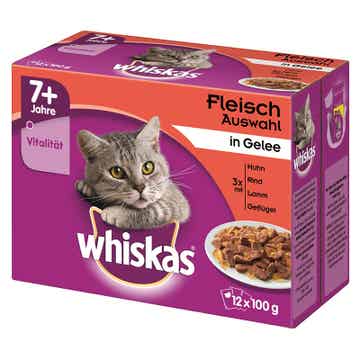 Whiskas Portionsbeutel Multipack 7+ Fleischauswahl in Gelee 48 x 100g (5,41€/kg)