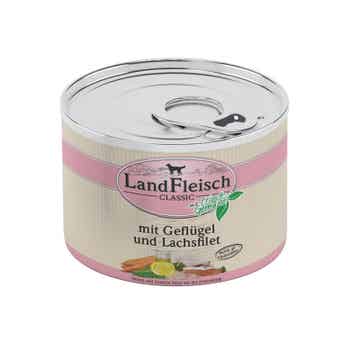 LandFleisch Classic Geflügel & Lachsfilet mit Frischgemüse 18 x 195g (7,69€/kg)