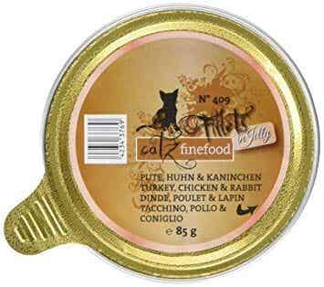 Catz finefood Schale No. 409 Fillets Pute, Huhn & Kaninchen Jelly 8 x 85g (23,51€/kg)