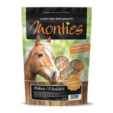 Monties Pferde Snack Möhre/Kleeblatt - gebacken 6 x 500g (8,66€/kg)