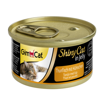 GimCat ShinyCat Thunfisch & Hühnchen Jelly 48 x 70g (22,62€/kg)