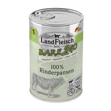 LandFleisch B.A.R.F.2GO 100% aus Rinderpansen 6 x 400g (10,00€/kg)