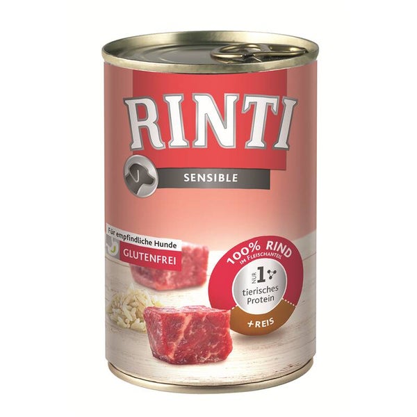Rinti Sensible Rind & Reis 24 x 400g (5,21€/kg)