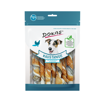 Dokas Dog Snack Kaustange mit Hühnerbrust & Fischhaut 10 x 170g (29,41€/kg)