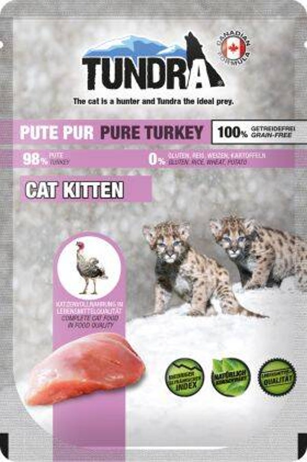 Tundra Cat Kitten Pute pur 8 x 85g (19,10€/kg)