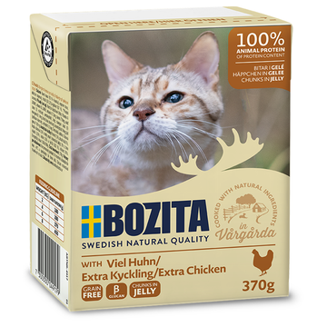 Bozita Häppchen in Gelee mit viel Huhn 6 x 370g (7,20€/kg)