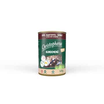 Christopherus Hundemenü Senior mit Ente, Kartoffel, Spinat 18 x 400g (6,80€/kg)