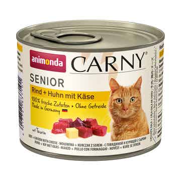 Animonda Cat Dose Carny Senior Rind & Huhn & Käse 24 x 200g (7,08€/kg)
