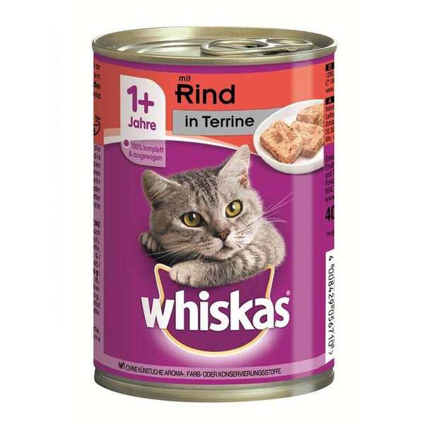 Whiskas Dose Terrine mit Rind 12 x 400g (5,41€/kg)