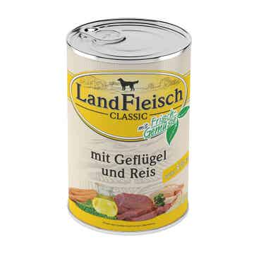 LandFleisch Classic Geflügel & Reis extra mager mit Frischgemüse 6 x 400g (5,00€/kg)