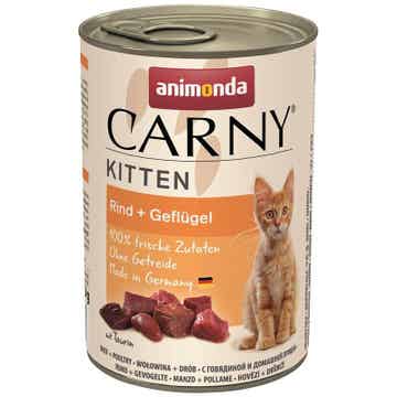 Animonda Cat Dose Carny Kitten Rind & Geflügel 24 x 400g (5,21€/kg)