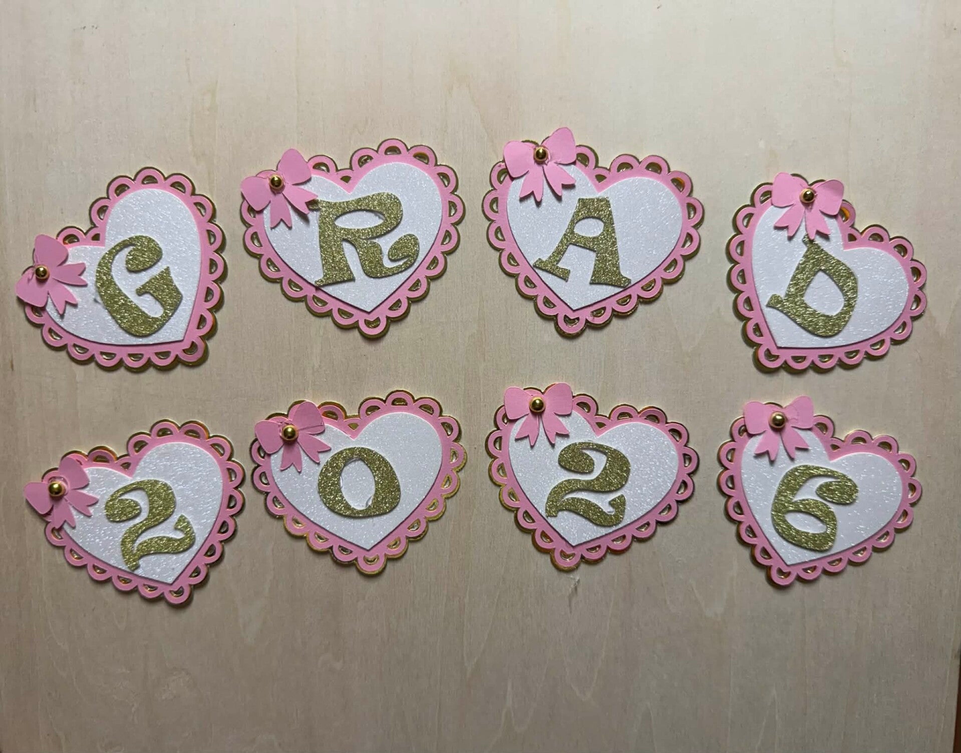 HEART NUMBERS GOLD/PINK