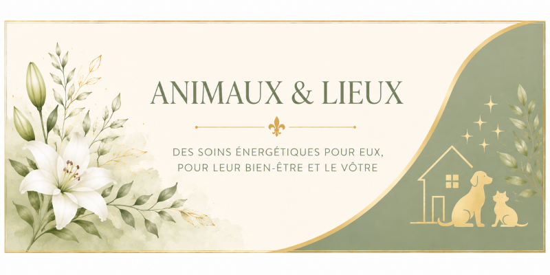 Animaux et lieux , illustrant les soins énergétiques pour les animaux et lieux  de vie 