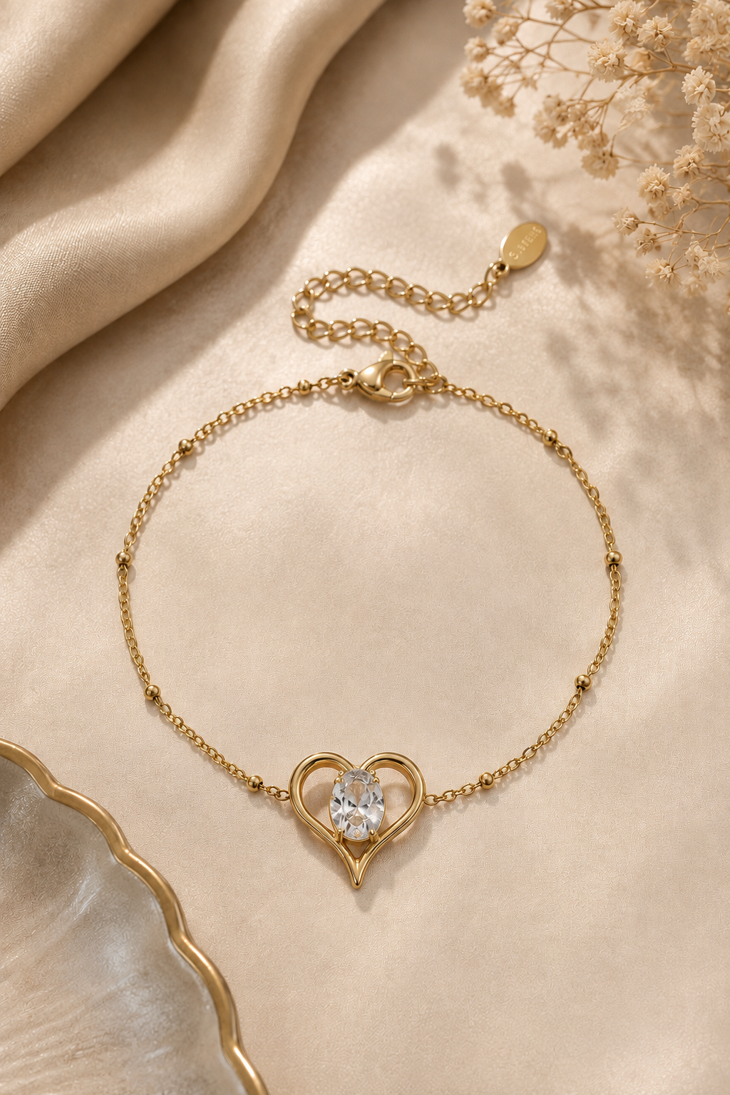 Promise Heart Armband Wit