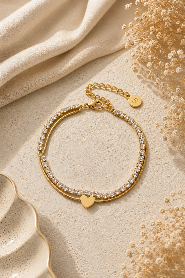 Amour Heart Armband